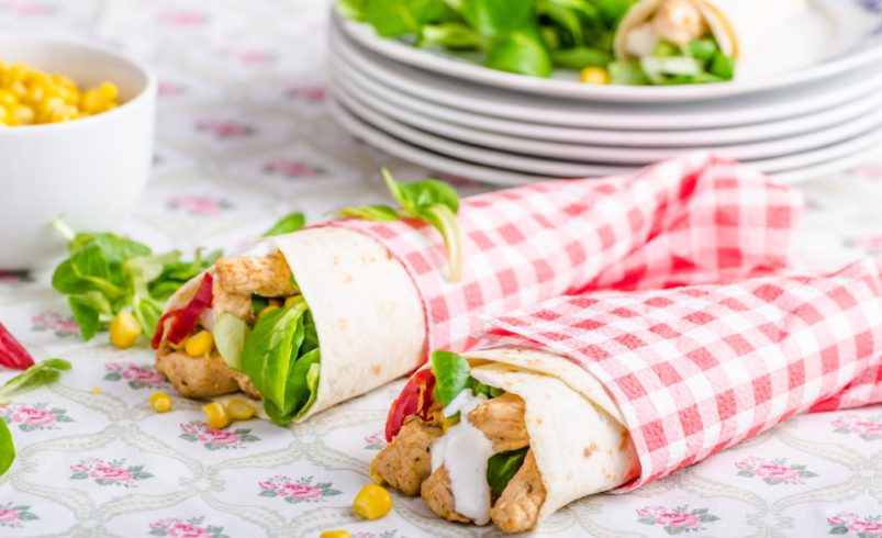 Quick Wraps with Chicken Filling