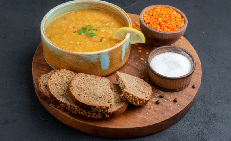 Simple Lentil Soup Meal