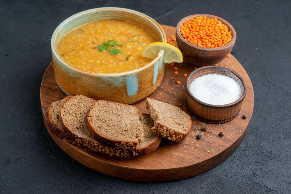 Simple Lentil Soup Meal